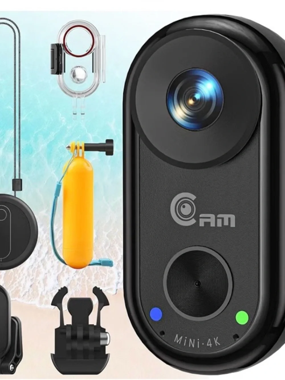 New 4K Mini Wearable Action Camera Waterproof 40M Underwater Body Cam w/ Float